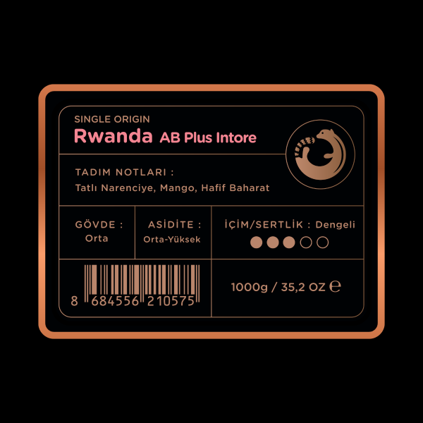 Luwacof Rwanda AB Plus Intore Yöresel Kahve 1000 gr.