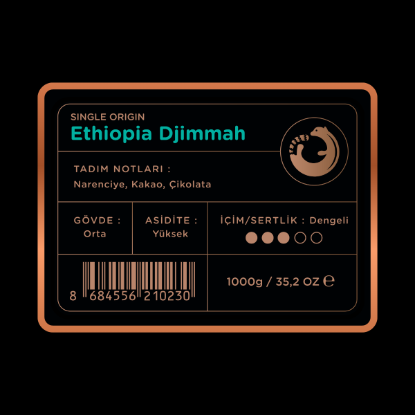 Luwacof Ethiopia Djimmah Yöresel Kahve 1000 gr.