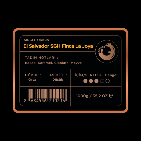 Luwacof El Salvador SGH Finca La Joya Yöresel Kahve 1000 gr.
