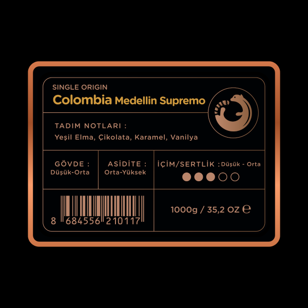 Luwacof Colombia Medellin Supremo Yöresel Kahve 1000 gr.