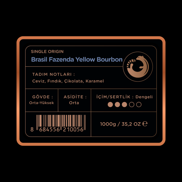 Luwacof Brasil Fazenda Yellow Bourbon Yöresel Kahve 1000 gr.