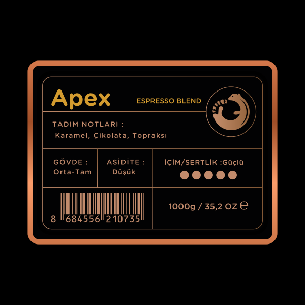 Luwacof Apex Espresso Blend Kahve 1000 gr.