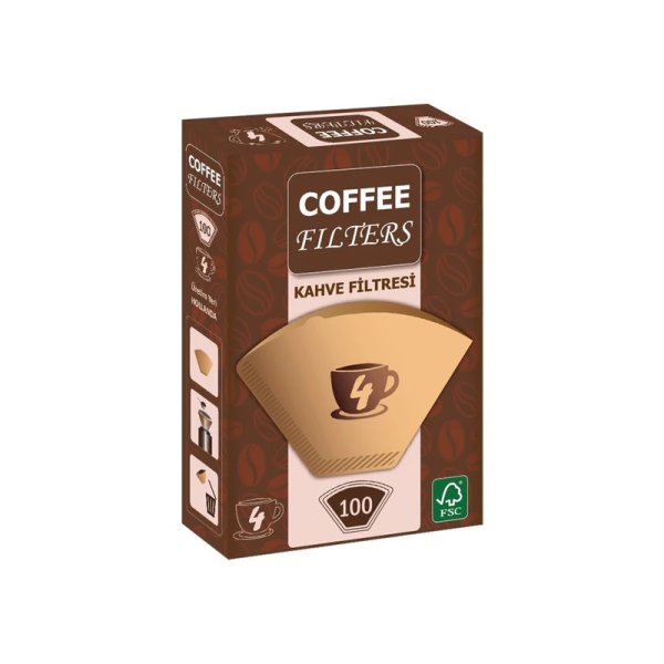 Coffee Filters Filtre Kahve Kağıdı No:4 100'lü Paket