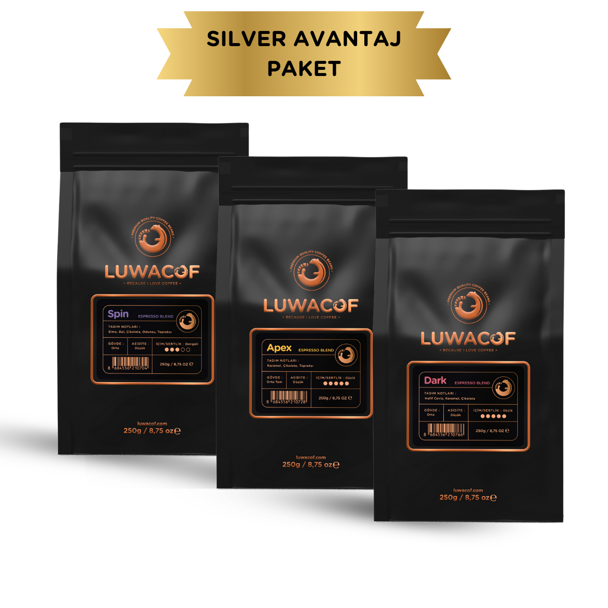 Luwacof Silver Avantaj Paketi 3x250gr