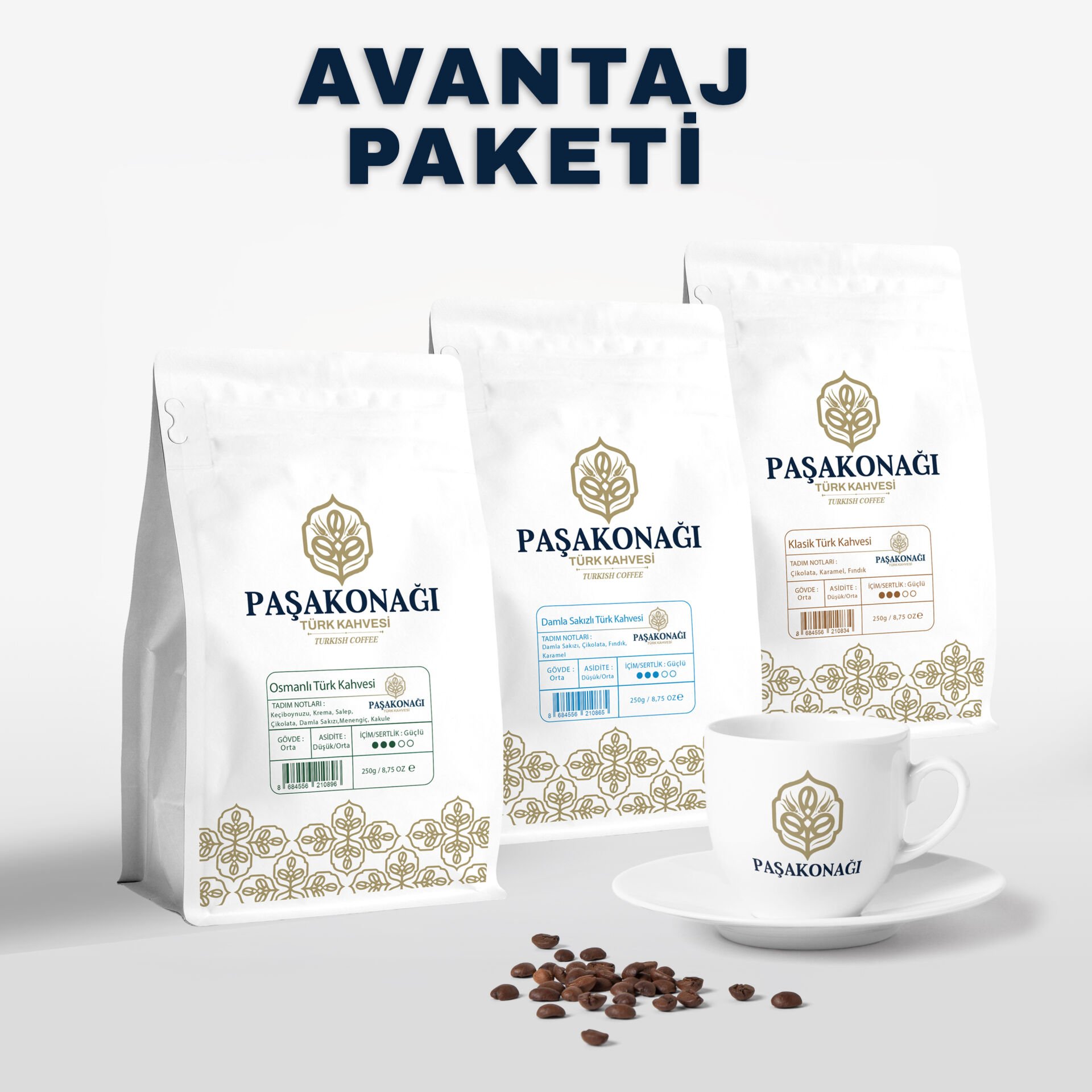 Paşakonağı Türk Kahvesi Avantaj Paketi 3x250gr