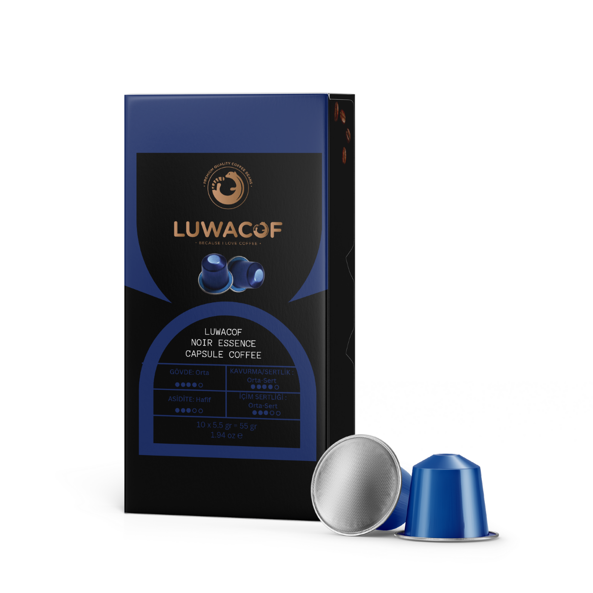 Luwacof Noir Essence Kapsül Kahve 10'lu (Nespresso Uyumlu)
